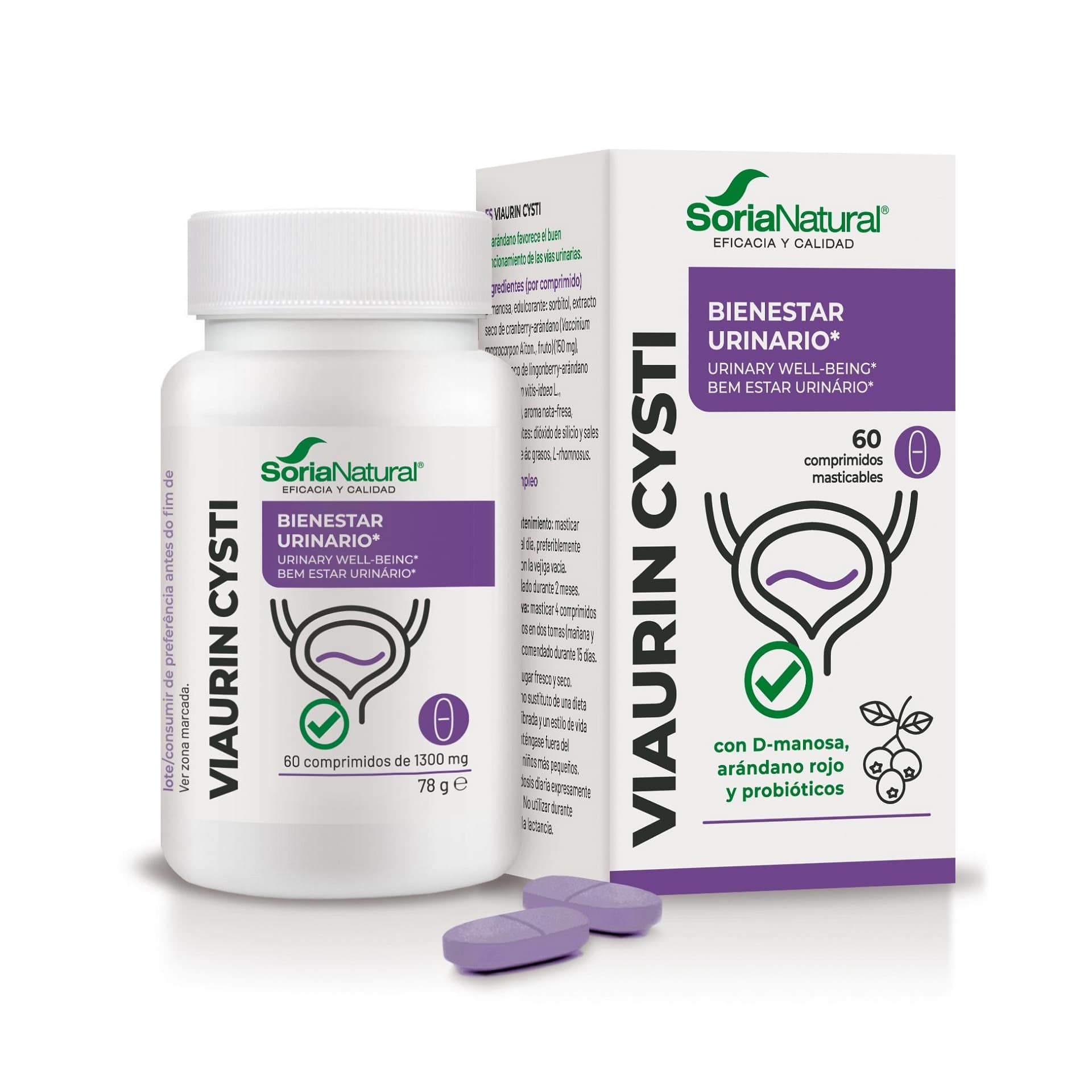 Viaurin Cysti Soria Natural Sistema Urinário Suplemento