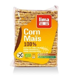 Galetes de Milho Retangulares Finas, ingredientes biológicos, sem glúten