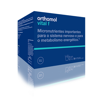 Orthomol Vital F, suplemento alimentar sem glúten, sem lactose
