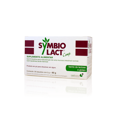 Symbiolact, suplemento alimentar sem glúten, sem lactose