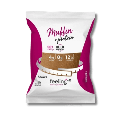 Muffin Berries +Protein Alimentação Feeling Ok