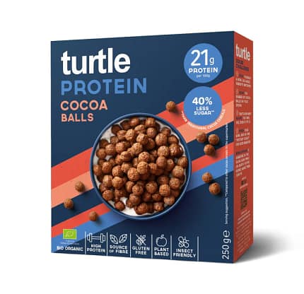Cereais Cocoa Balls Proteína Alimentação Turtle