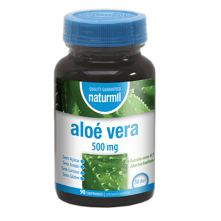Aloé Vera 500mg, suplemento alimentar sme açúcar, sem glúten, sem lactose