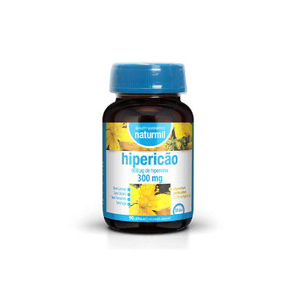 Hipericão 300 mg Suplemento Alimentar Naturmil Sistema Nervoso Depressão