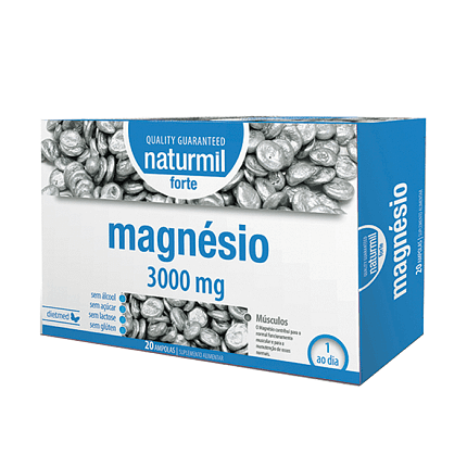 Magnésio 3000 mg Suplemento Alimentar Naturmil Ossos Dentes