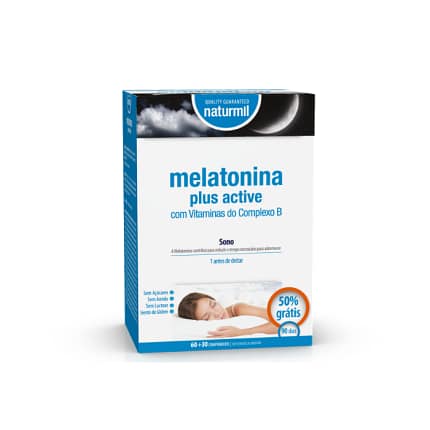 Melatonina Plus Active Suplemento Alimentar Naturmil Sono