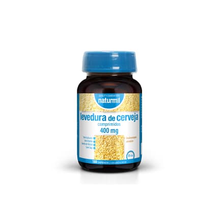 Levedura de Cerveja 400 mg Suplemento Alimentar Naturmil Vitaminas Minerais Proteínas