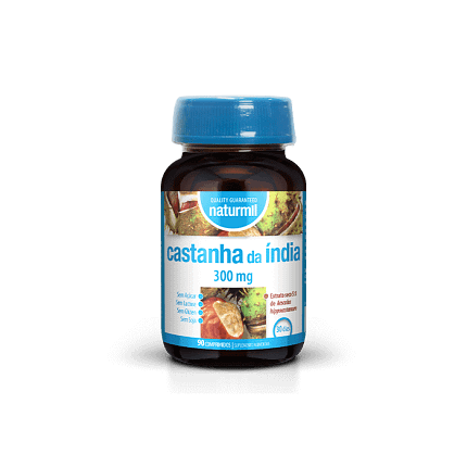 Castanha da Índia 300 mg Suplemento Alimentar Naturmil Hemorroidas