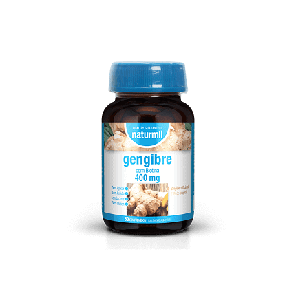 Gengibre 400 mg Suplemento Alimentar Naturmil Antiemético Enjoos