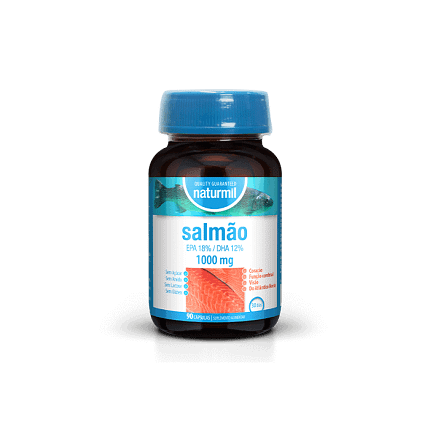 Salmão 1000 mg Suplemento Alimentar Naturmil Ácidos Gordos