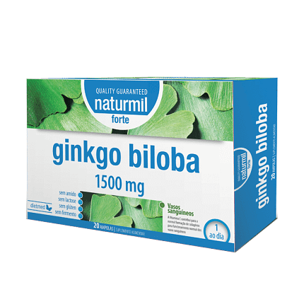 Ginkgo Biloba Ampolas Suplemento Alimentar Naturmil Antioxidantes