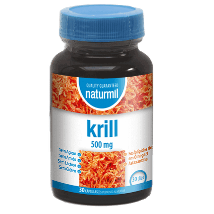Krill, suplemento alimentar sem glúten, sem lactose
