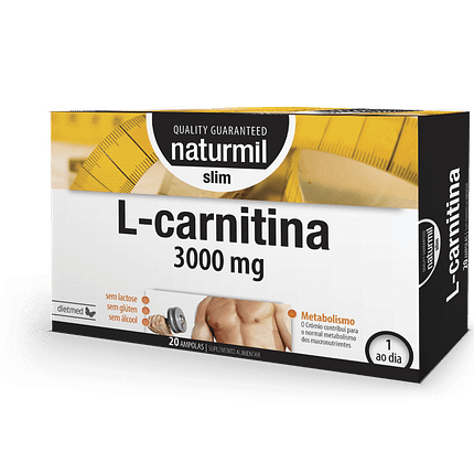 L-Cartinina Ampolas, sem álcool, sem glúten, sem lactose