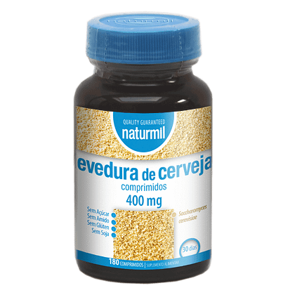 Levedura de Cerveja Comprimidos, suplemento alimentar sem açúcar, sem amido, sem glúten