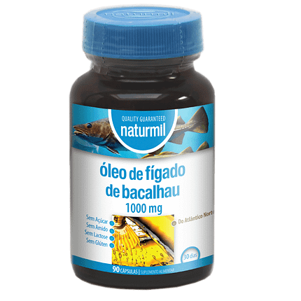 Suplemento Naturmil Óleo de fígado de bacalhau 1000mg