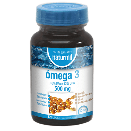 Ómega 3 1000mg, suplemento alimentar sem açúcar, sem amido, sem glúten, sem lactose