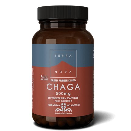 Chaga 500mg (Full Spectrum), suplemento alimentar vegan