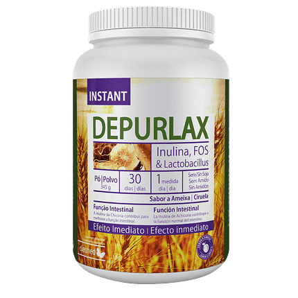 Depurlax Instant, suplemento alimentar sem amido, sem soja