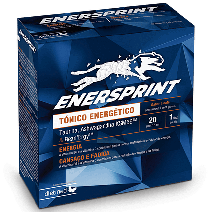 Enersprint, suplemento alimentar sem álcool, sem glúten