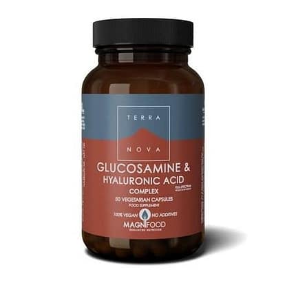 Complexo de Glucosamina e Ácido Hialurónico, suplemento alimentar vegan