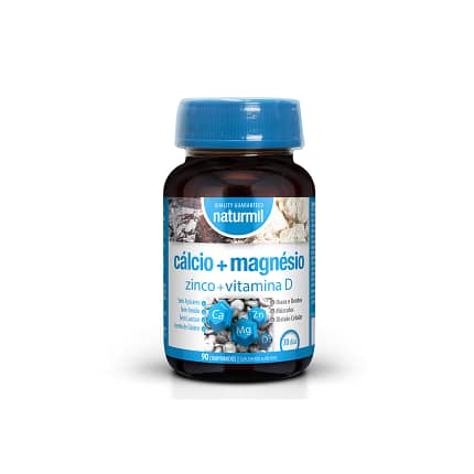 Cálcio + Magnésio + Zinco + Vit. D Naturmil Suplemento Alimentar Ossos Músculos Articulações