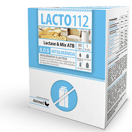 Lacto 112, suplemento alimentar sem açúcar, sem amido, sem glúten, sem lactose