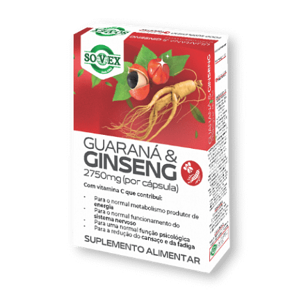 Guaraná & Ginseng Suplemento Alimentar Sovex