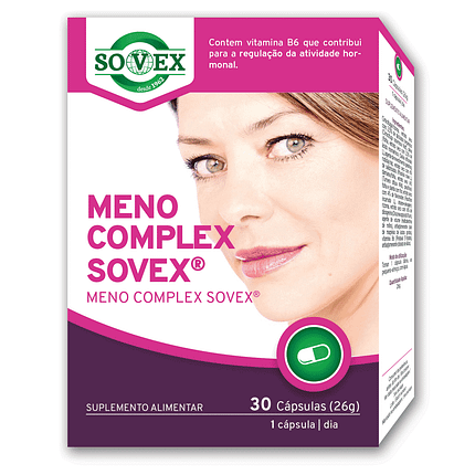 Meno Complex Sovex, suplemento alimentar sem glúten, sem lactose