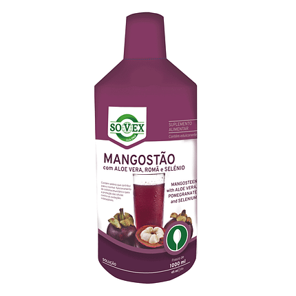 Mangostão com Aloé Vera, Romã e Selénio, suplemento alimentar