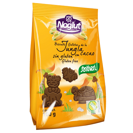 Noglut Bolachas Animais da Selva com Cacau, sem glúten