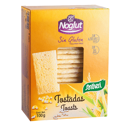 Noglut Tostas, sem glúten, sem lactose, sem ovo
