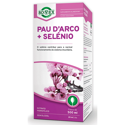 Pau D’arco + Selénio, suplemento alimentar sem álcool
