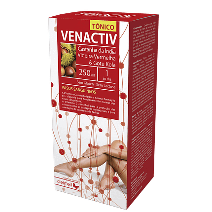 Venactiv Tónico, suplemento alimentar sem glúten, sem lactose, sem soja