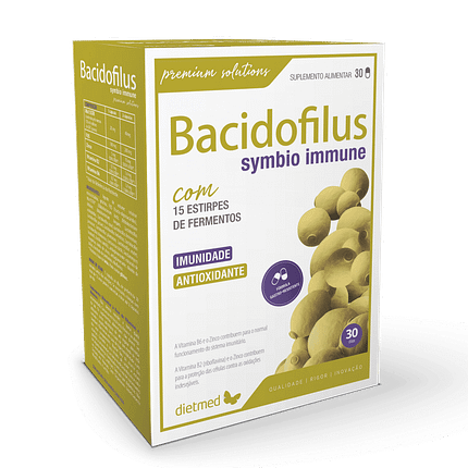 Bacidofilus Symbio Immune, suplemento alimentar sem açúcar