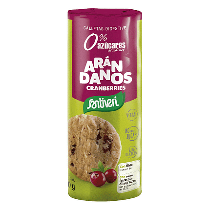 Bolachas Digestivas de Arandos Vermelhos, vegan