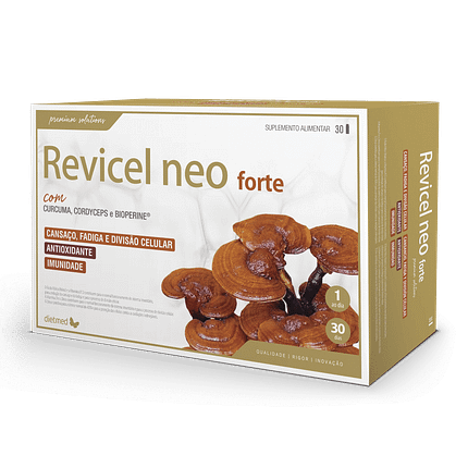 Revicel Neo, suplemento alimentar sem açúcar, sem álcool, sem glúten, sem lactose