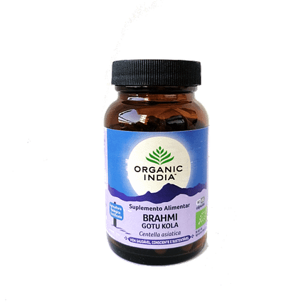 Brahmi Gotu Kola Bio, sem glúten, vegan