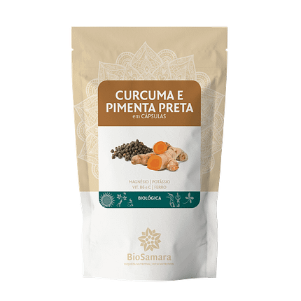 curcuma e pimenta preta caps bio biosamara