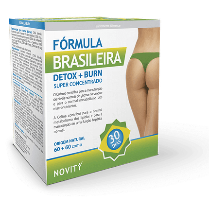 Fórmula Brasileira Detox + Burn, suplemento alimentar