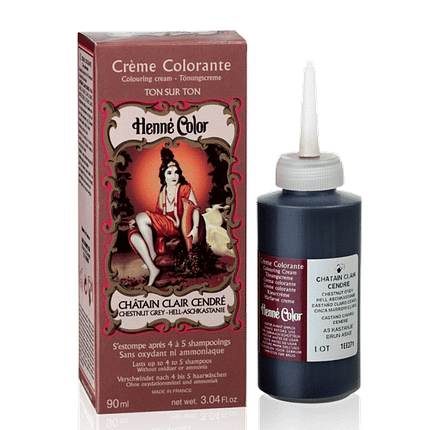 Henné Color Châtain Clair Cendré, creme colorante