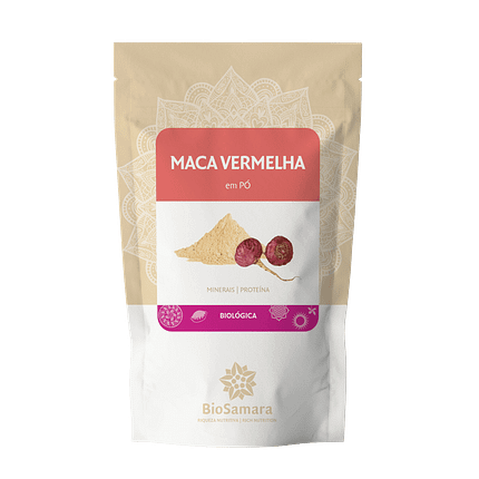 Maca Vermelha em Pó, biológico