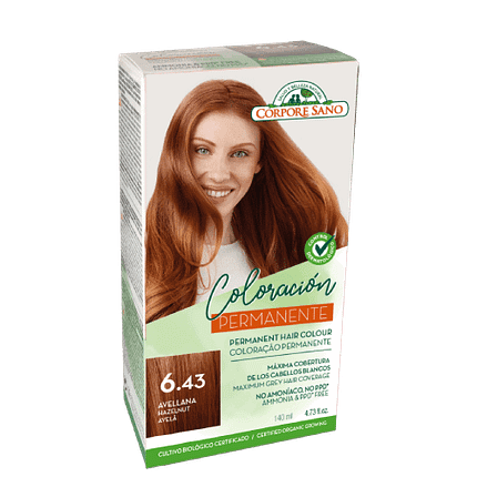 Coloração Permanente 6.43 Avelã, biológico