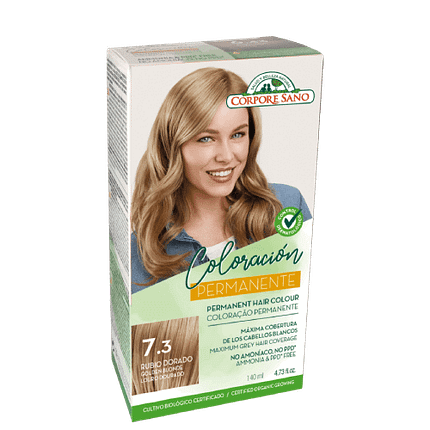 Coloração Permanente 7.3 Louro Dourado, biológico