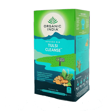 Tulsi Cleanse, infusão biológica, sem glúten