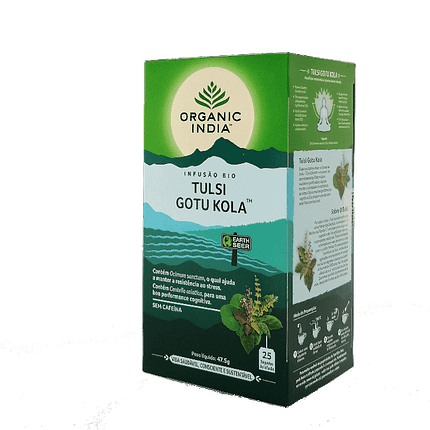 Tulsi Gotu Kola, biológico, sem glúten