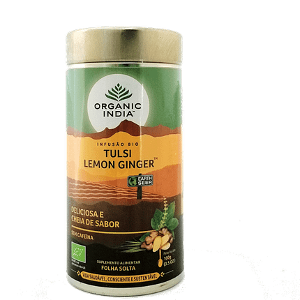 Tulsi Lemon Ginger Folha, biológico