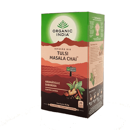 Tulsi Masala Chai, biológico, sem glúten