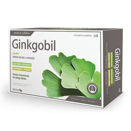 Ginkgobil Ampolas, suplemento alimentar sem glúten