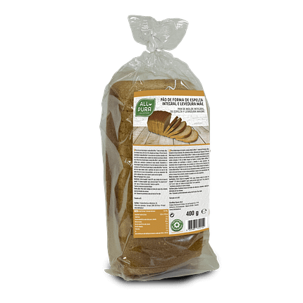Pão de Forma de Espelta Integral e Levedura Mãe, vegan