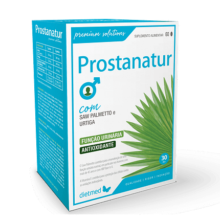 Prostanatur, suplemento alimentar sem açúcar, sem glúten, sem lactose